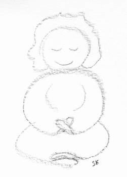 Child Meditating Illustration by Susan Kramer